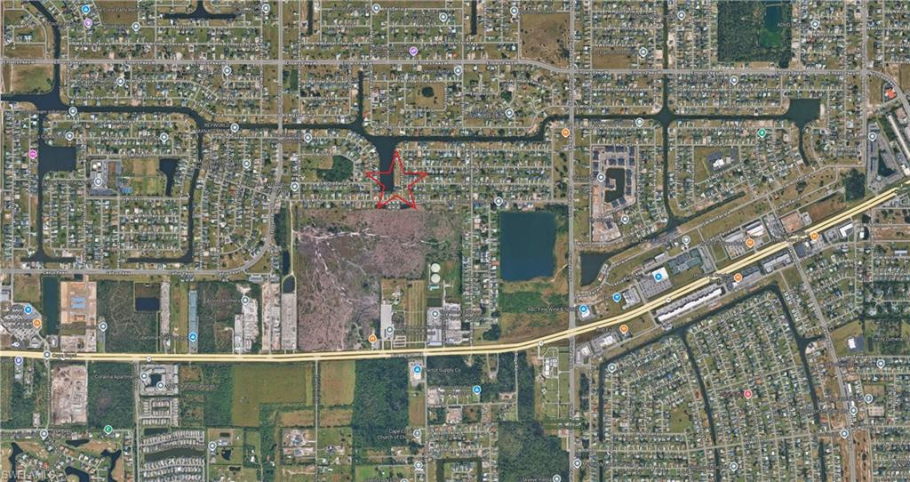 Aerial overview of property's location