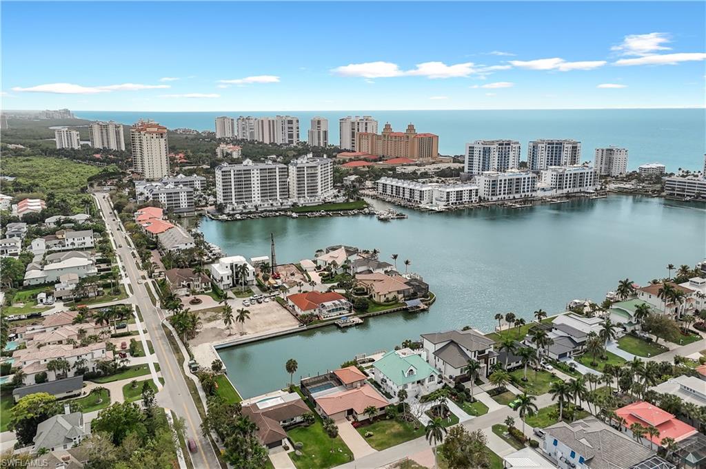 View of urban area with a nearby body of water