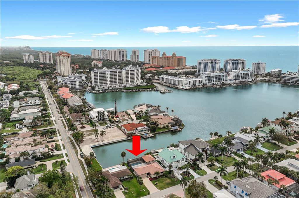 View of urban area with a nearby body of water