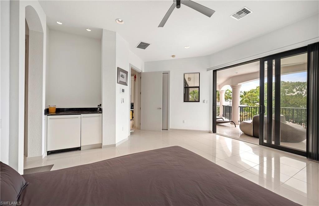 Guest Bedroom with water view and access to huge balcony for sunset