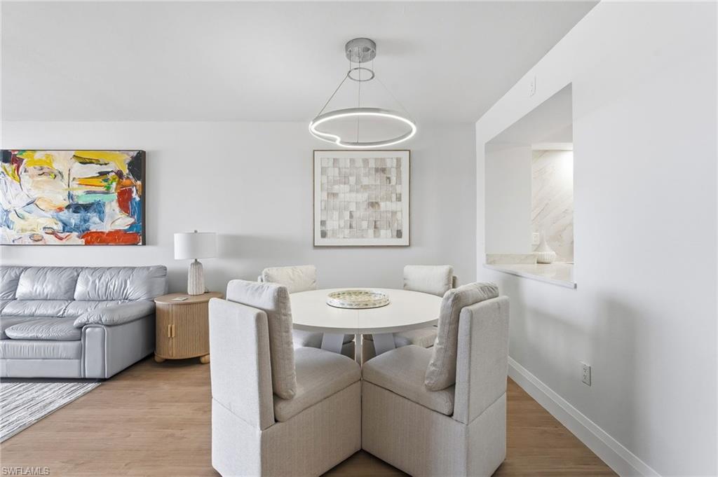 A welcoming dining space perfectly positioned within this thoughtfully updated home.