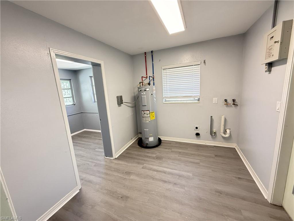 Utilities with electric water heater