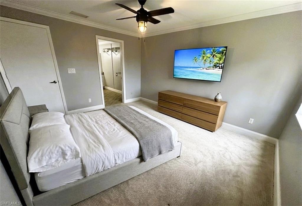 Virtually Staged Main Bedroom