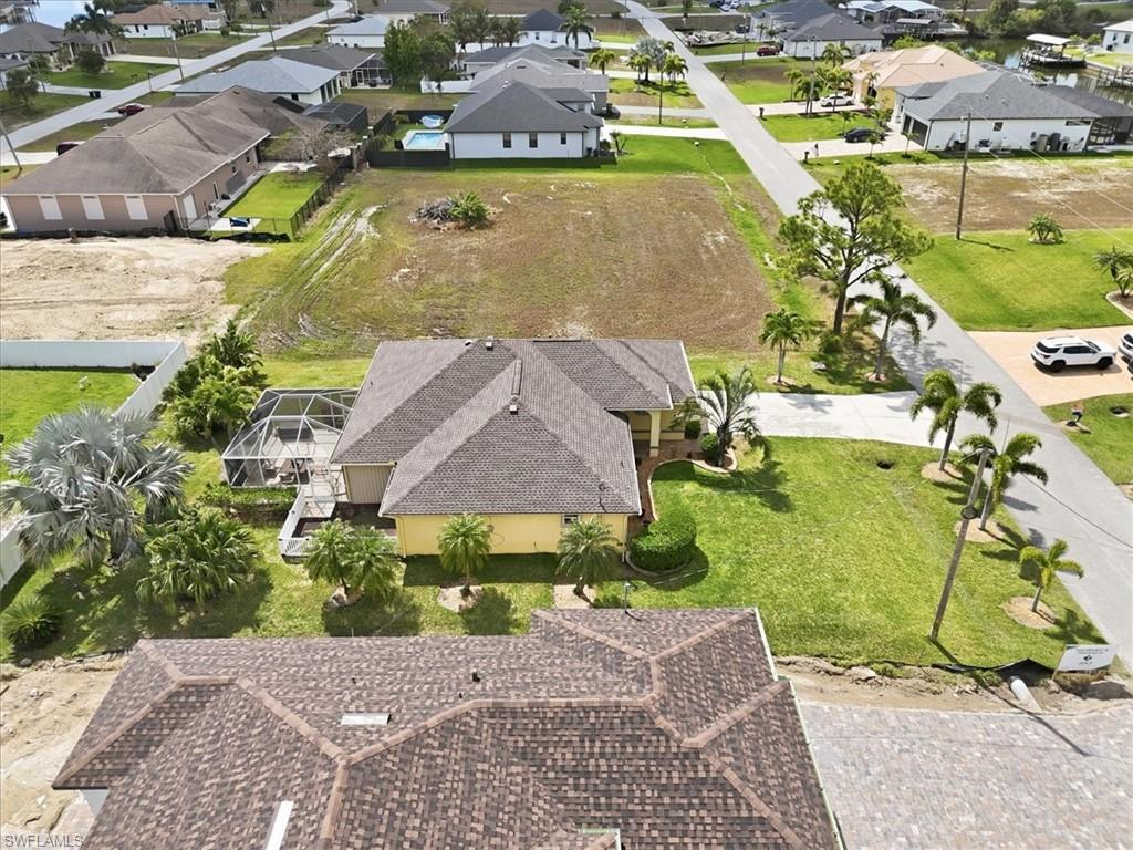 Aerial view of residential area