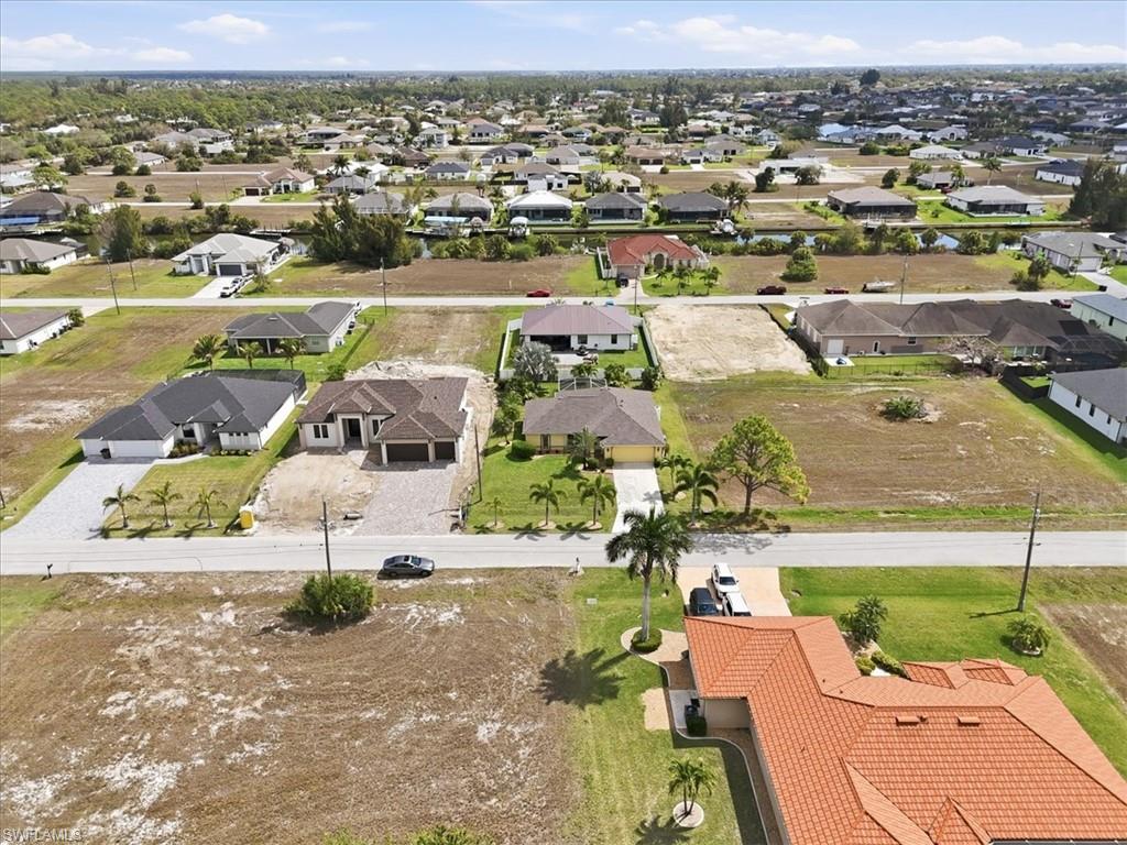Aerial view of residential area