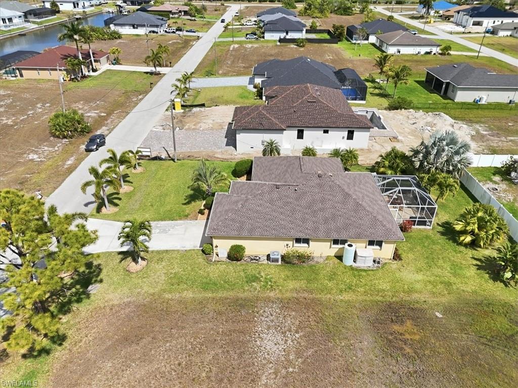Aerial perspective of suburban area