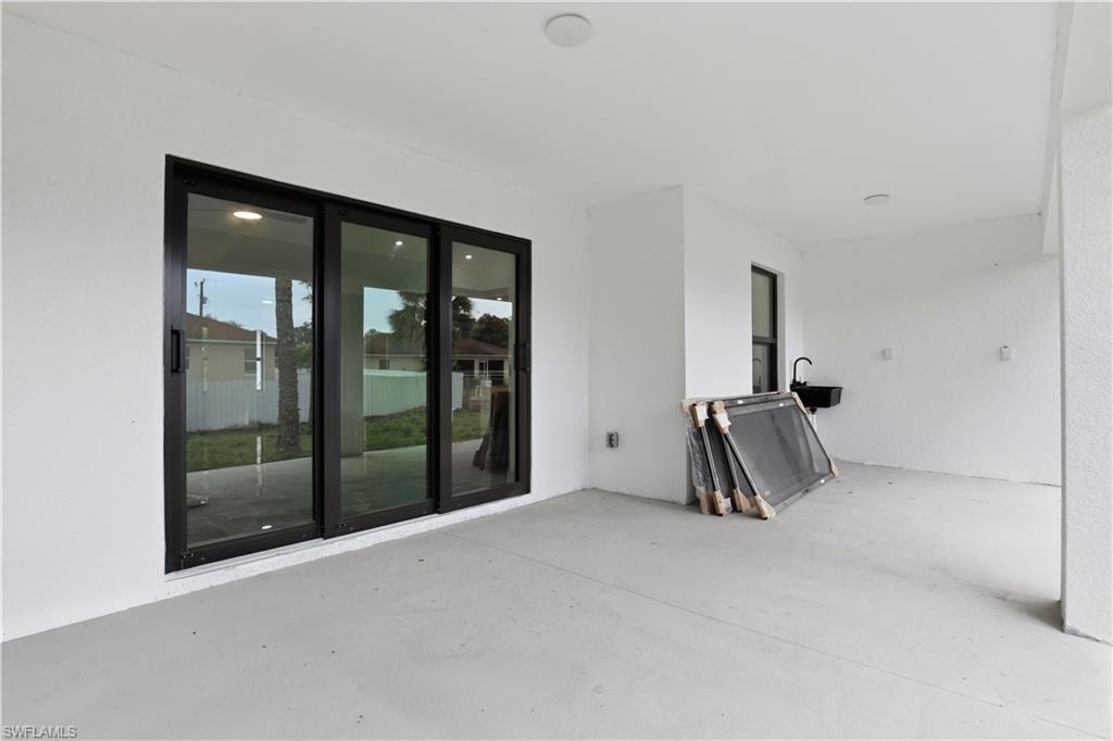 View of patio / terrace with a sink