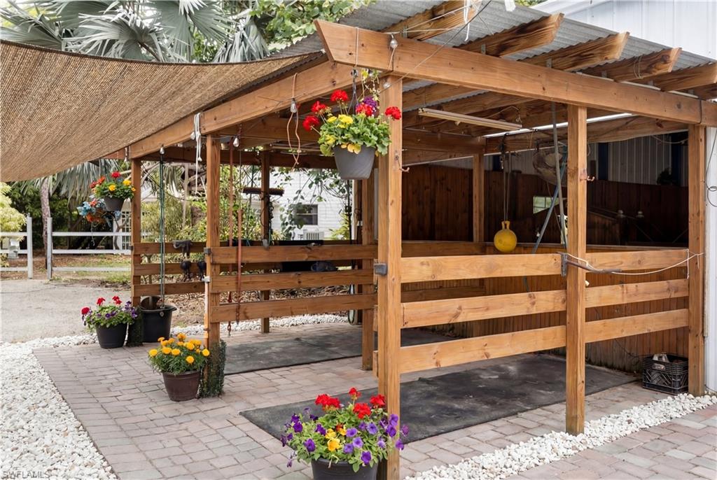 Wash racks, AI genrated plants and stones