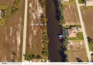Drone / aerial view of a nearby body of water