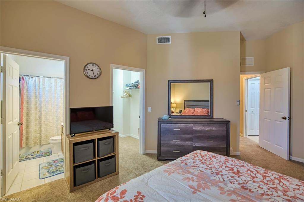 Guest bedroom with large walk in closet