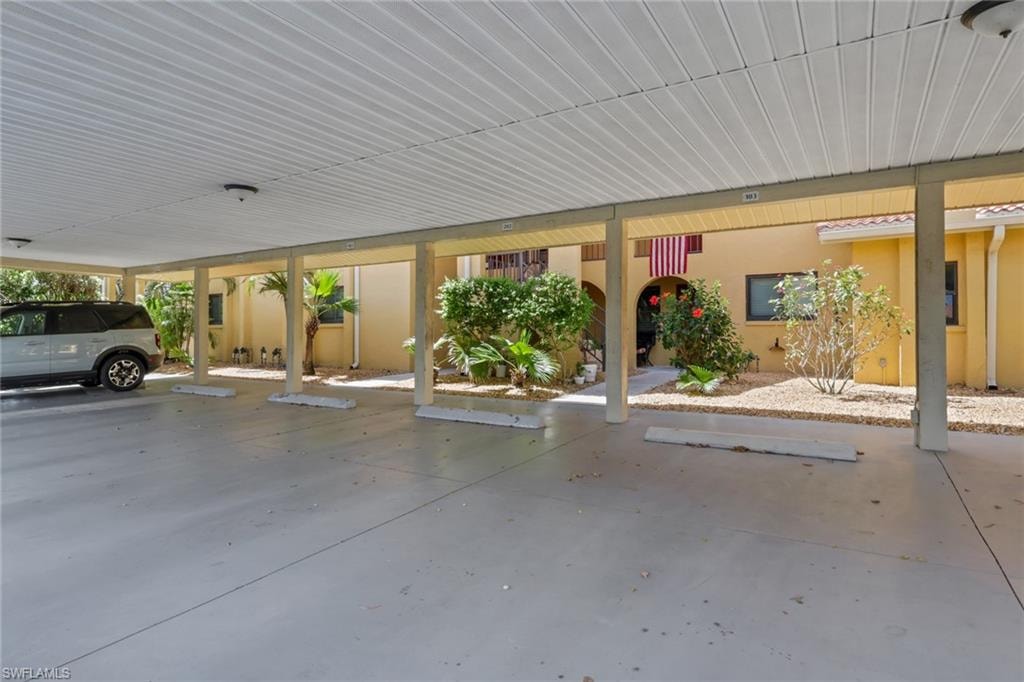 Garage with covered parking