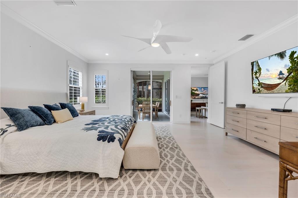 Easy access via sliders to lanai from primary bedroom