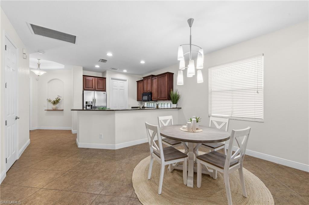 Dining and kitchen