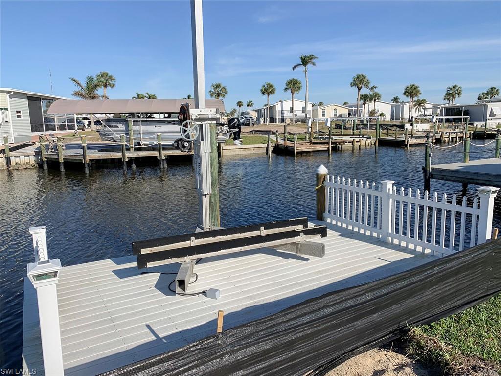 Canal View from Dock with jet ski lift