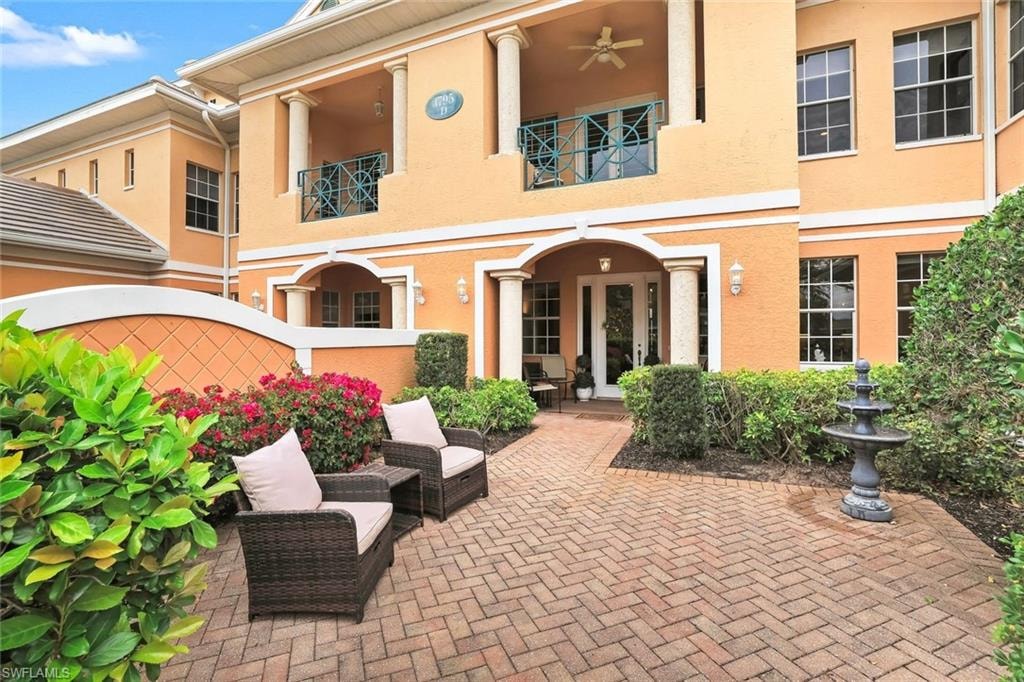 Large south facing private courtyard