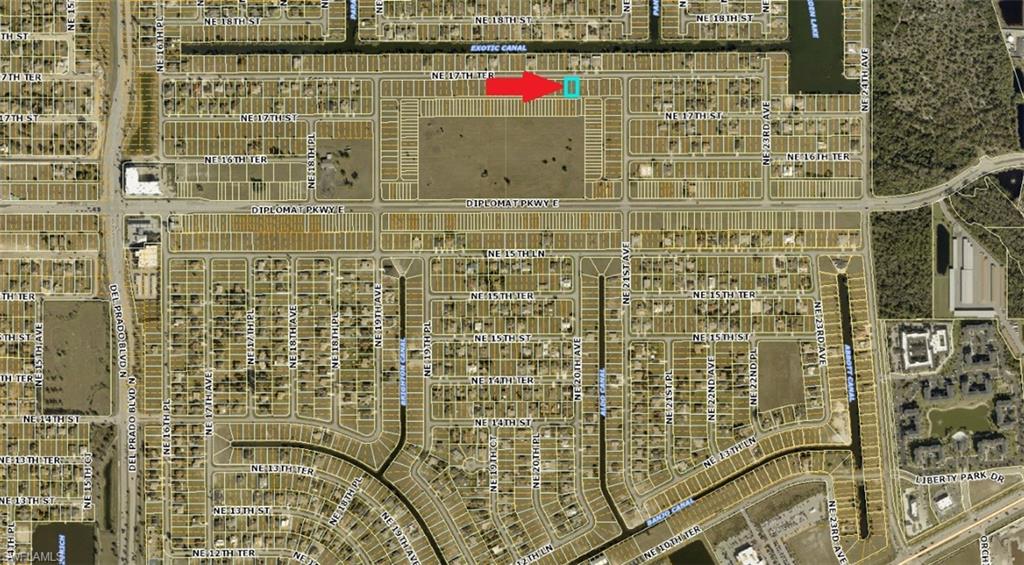 Aerial map of property and surrounding area