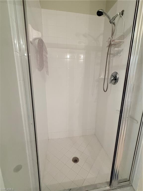 Bathroom featuring a shower stall