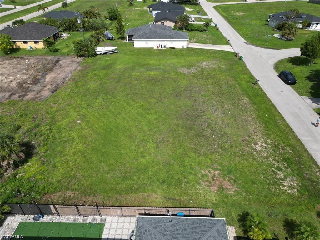 Aerial perspective of suburban area