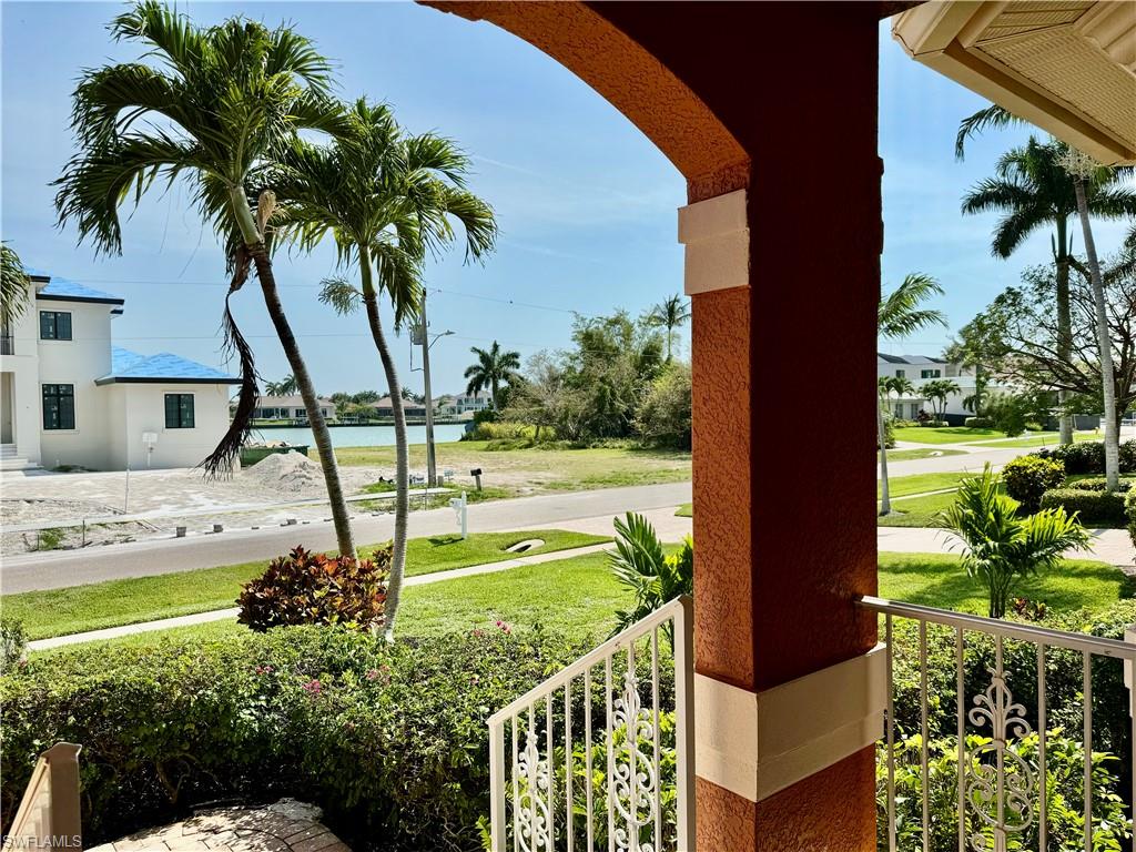 View of covered porch