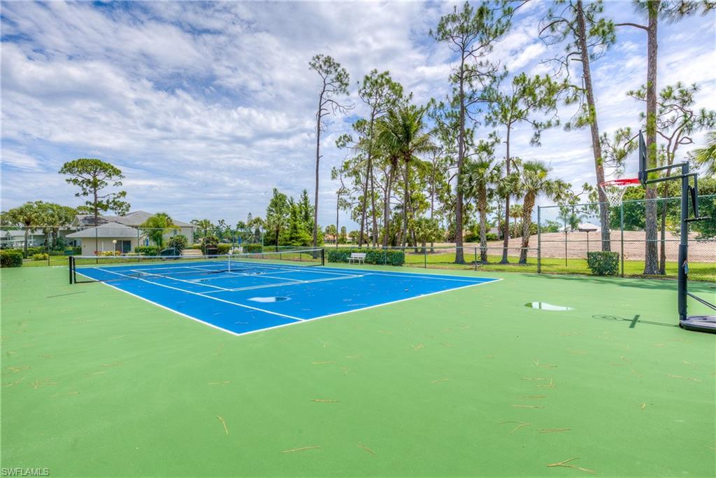 View of tennis court