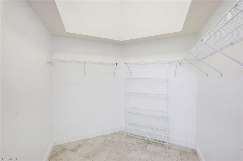 Spacious closet in master suite