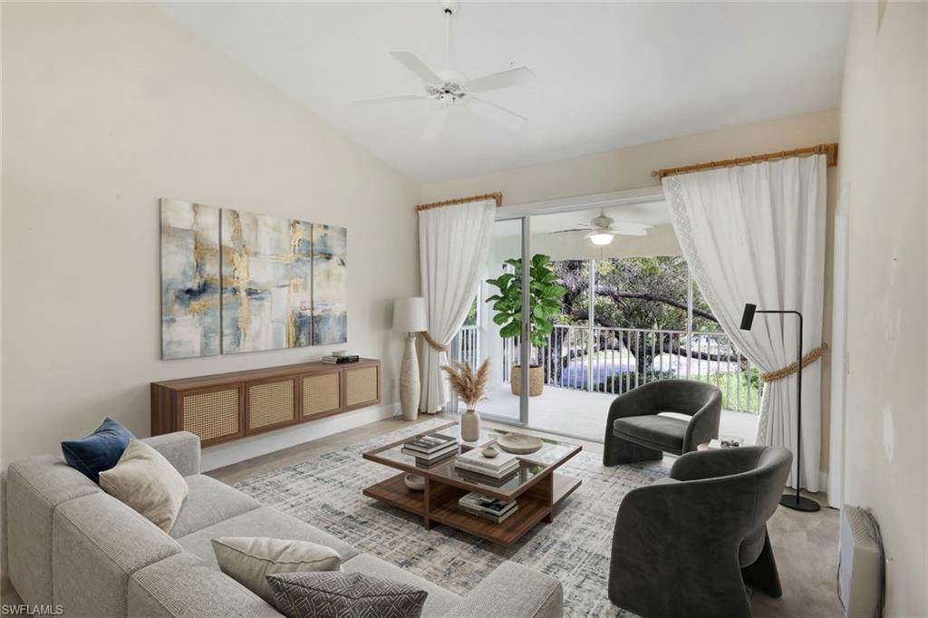 Virtually staged living room.