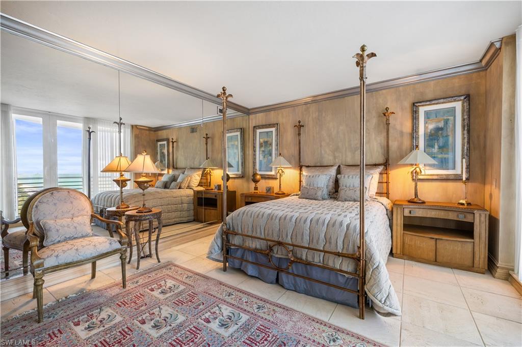 Bedroom featuring ornamental molding