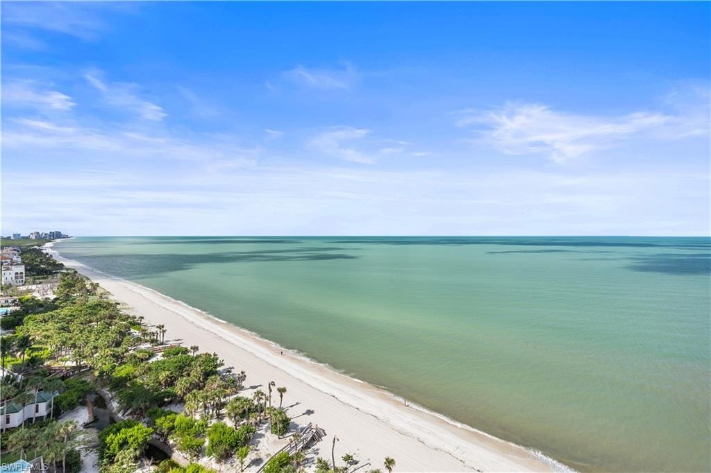 Water view featuring nearby beach