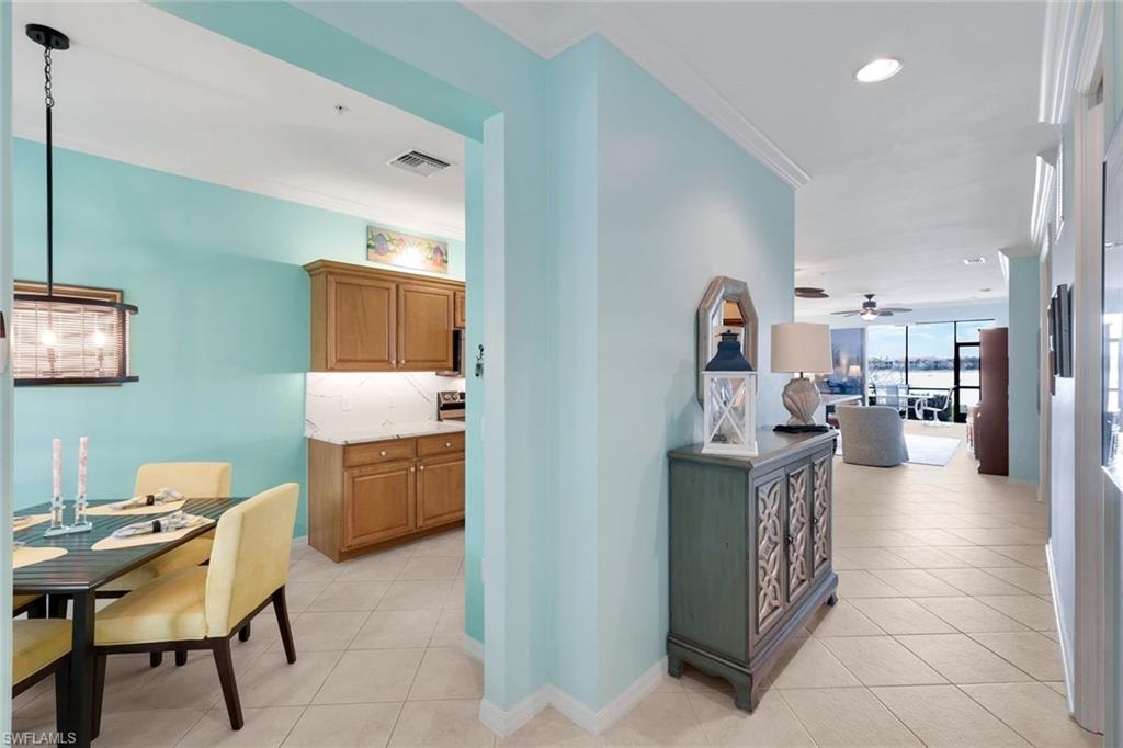 Your eyes are drawn to the blue water views!