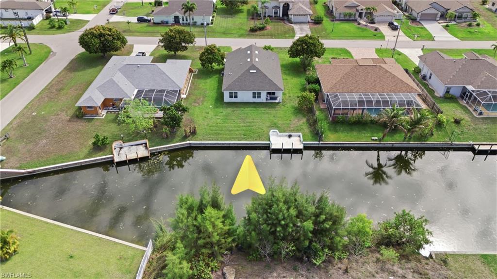 Aerial view of residential area