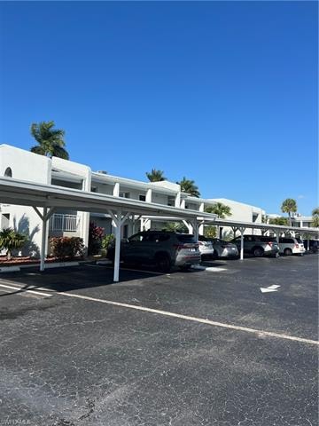 View of covered parking lot