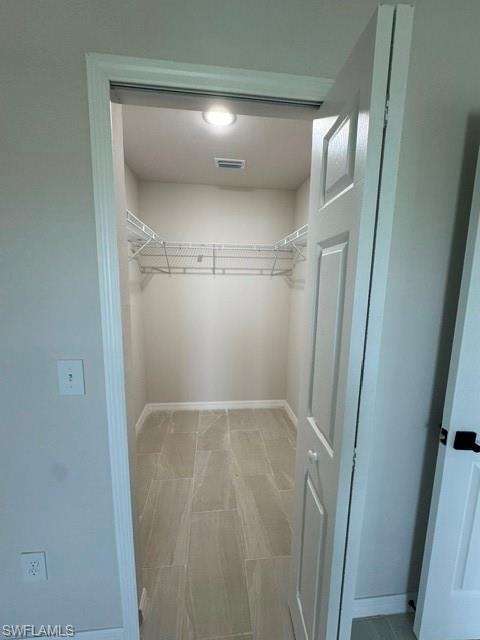 Spacious walk in closet