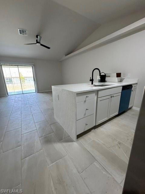 Waterfall kitchen island