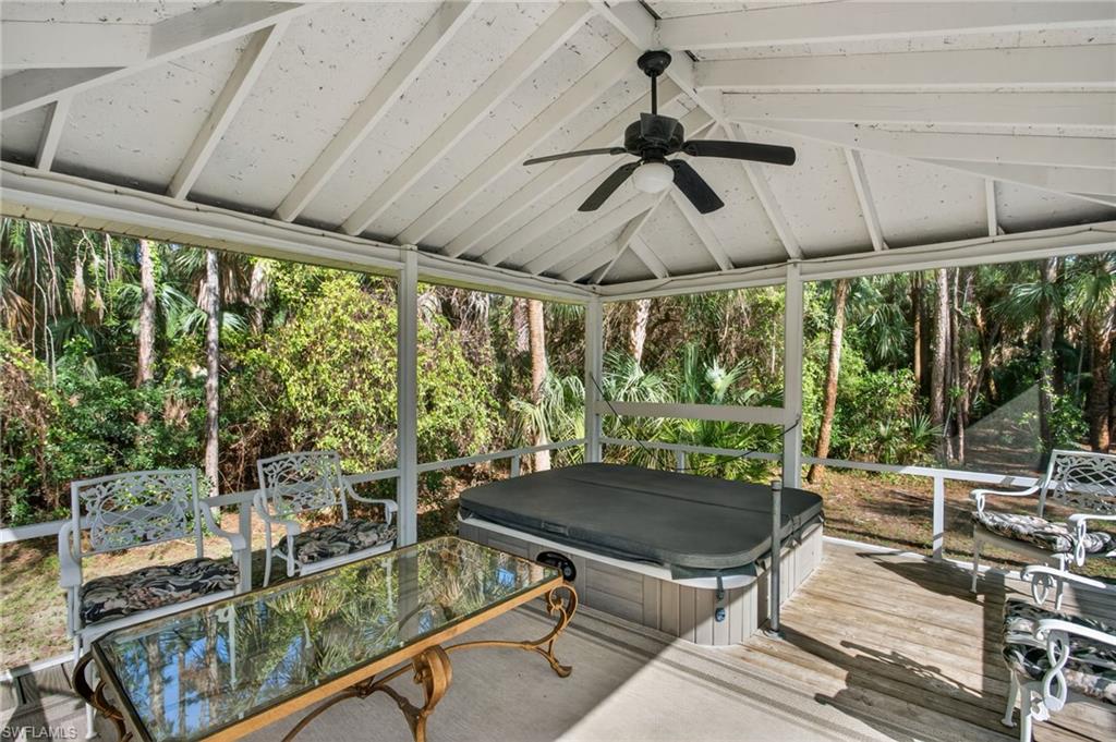 Separate Covered & Screened Patio to relax in the spa!