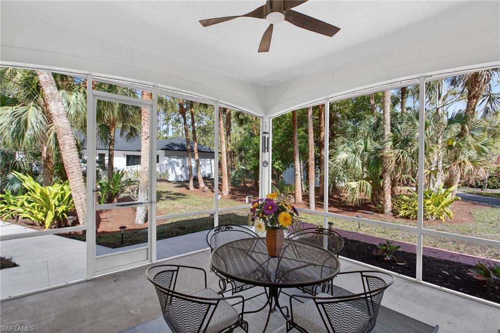 Screened entry way into guest house
