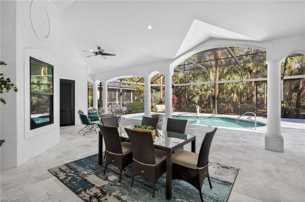 Large under truss shaded area on your spacious lana!