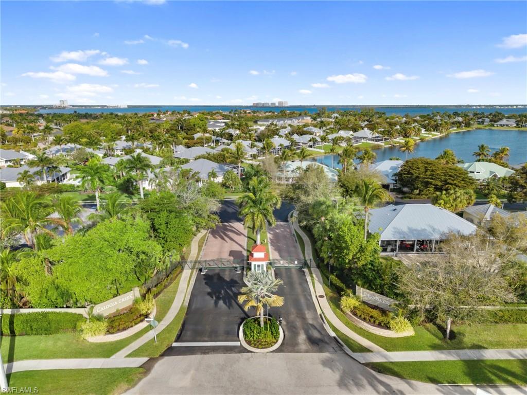 Gated community entrance.