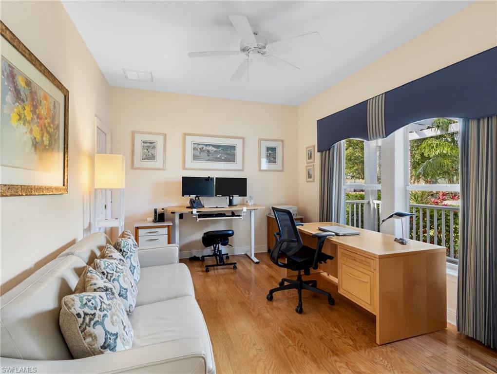 Bedroom 4 at the foyer has a closet and is being used as a career home office.