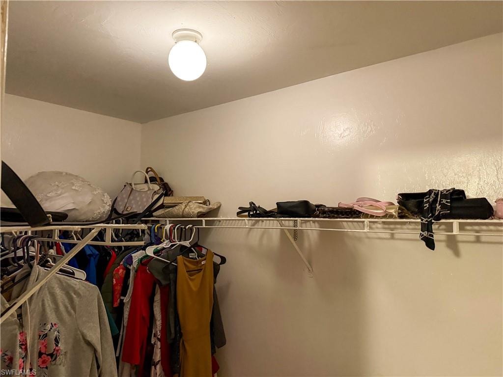 View of walk in closet