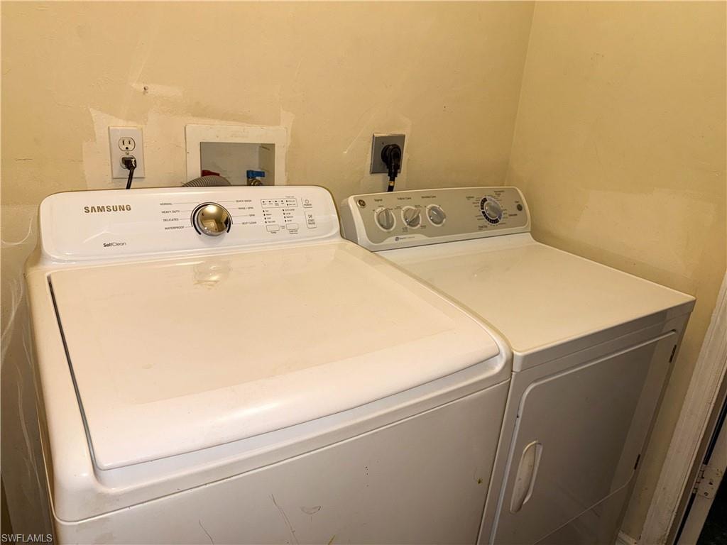 Laundry area featuring washer and dryer