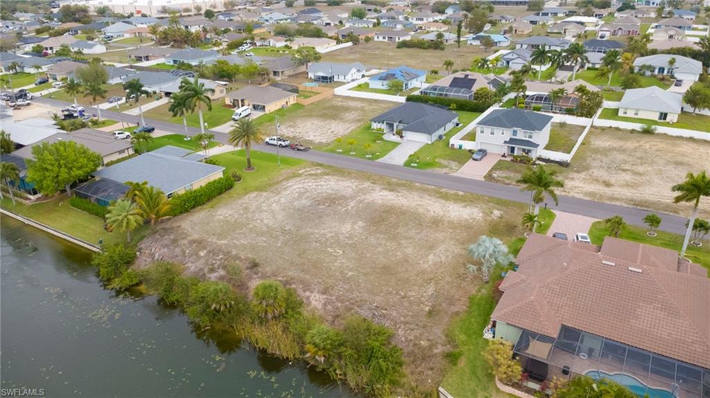 Aerial view of residential area