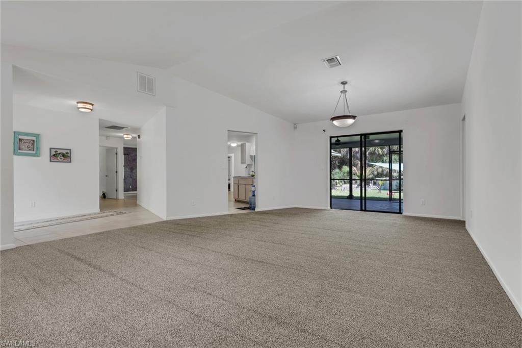 Another view of the front living and dining area.