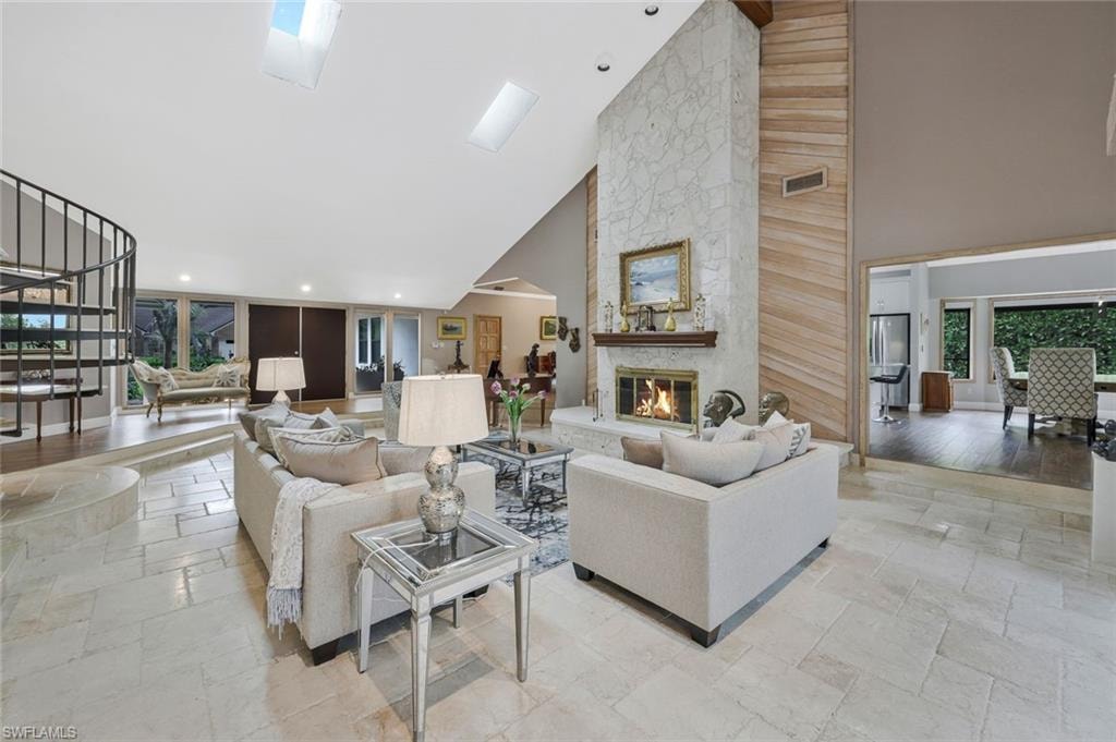 Living room looking to the entry