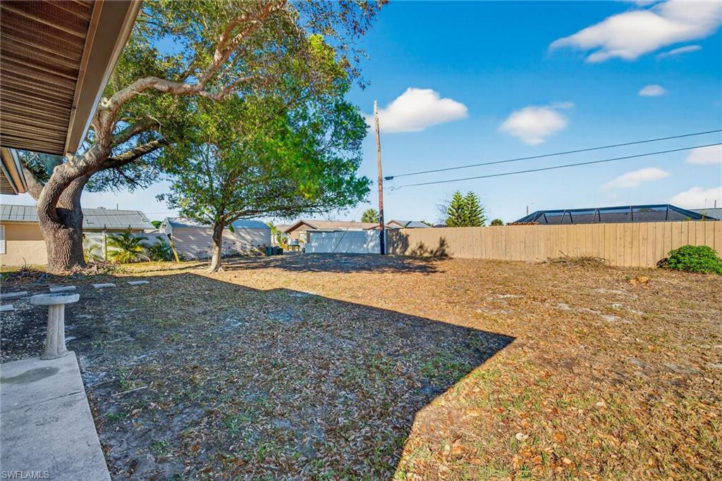 View of fenced yard