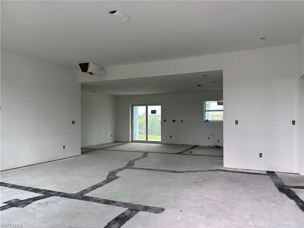 Open Floor plan living room kitchen and dining area