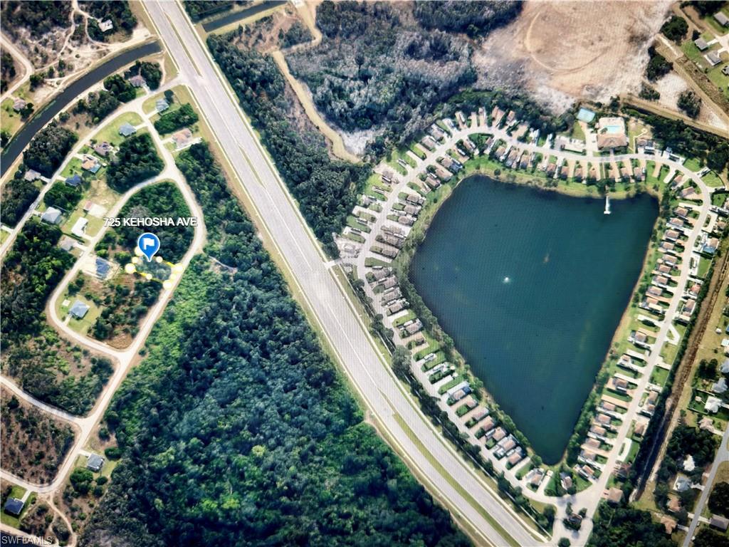Aerial view of property and surrounding area
