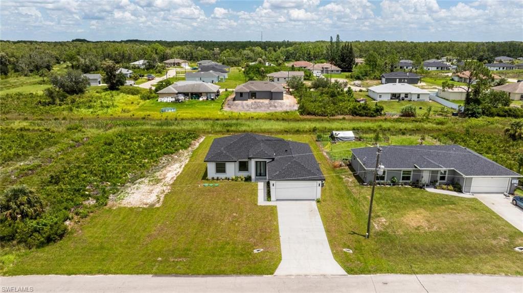 Aerial view of residential area