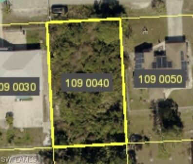 Map of property location featuring property parcel outlined