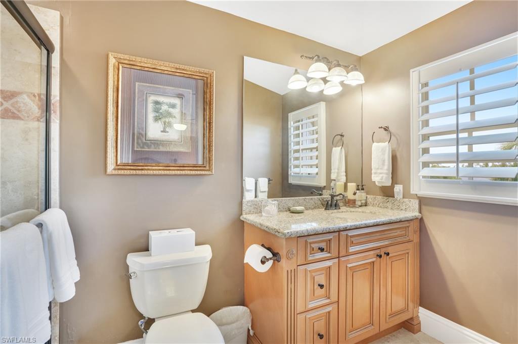 Full bathroom with vanity and a shower - Virtually Edited Image