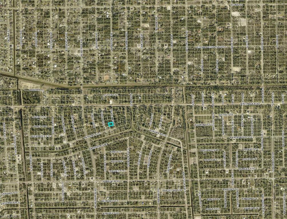 Aerial map of property and surrounding area